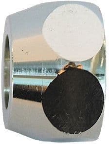 KOPPELING SCHELL 1/2"F-10MM KLEM CHROOM