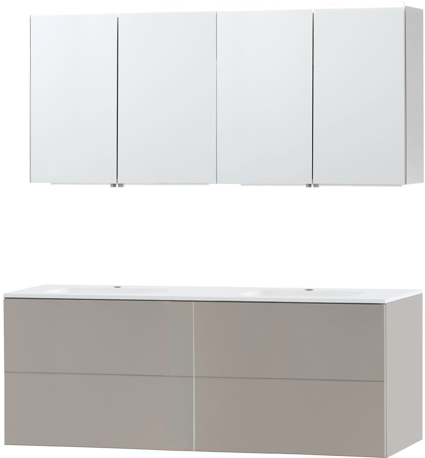 Meuble puro duo Gris 160 marbre SYNTHETIQUE Armoire toillette