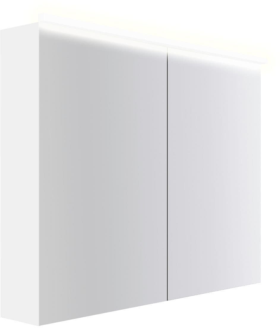 Armoire toilette COFFEE 2 portes 1000MM 4250K blanc mat DESCO-193069
