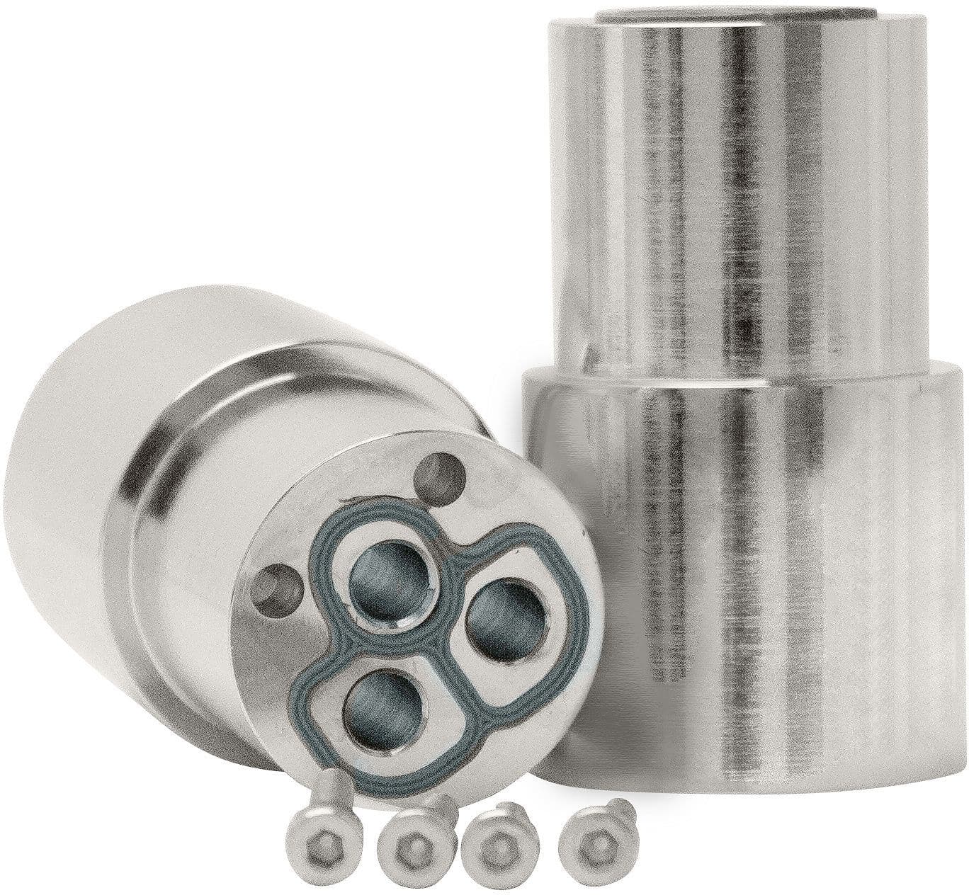 Rallonge +35MM pour 4TROUS robinet bain nobili inox
