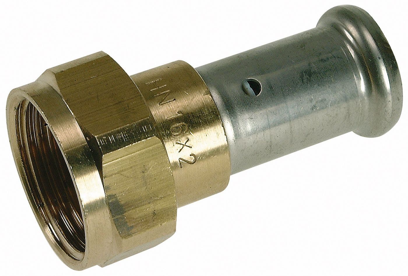 2-DELIGE Mof vlakdichtend 20MM-3/4"F messing pers Henco