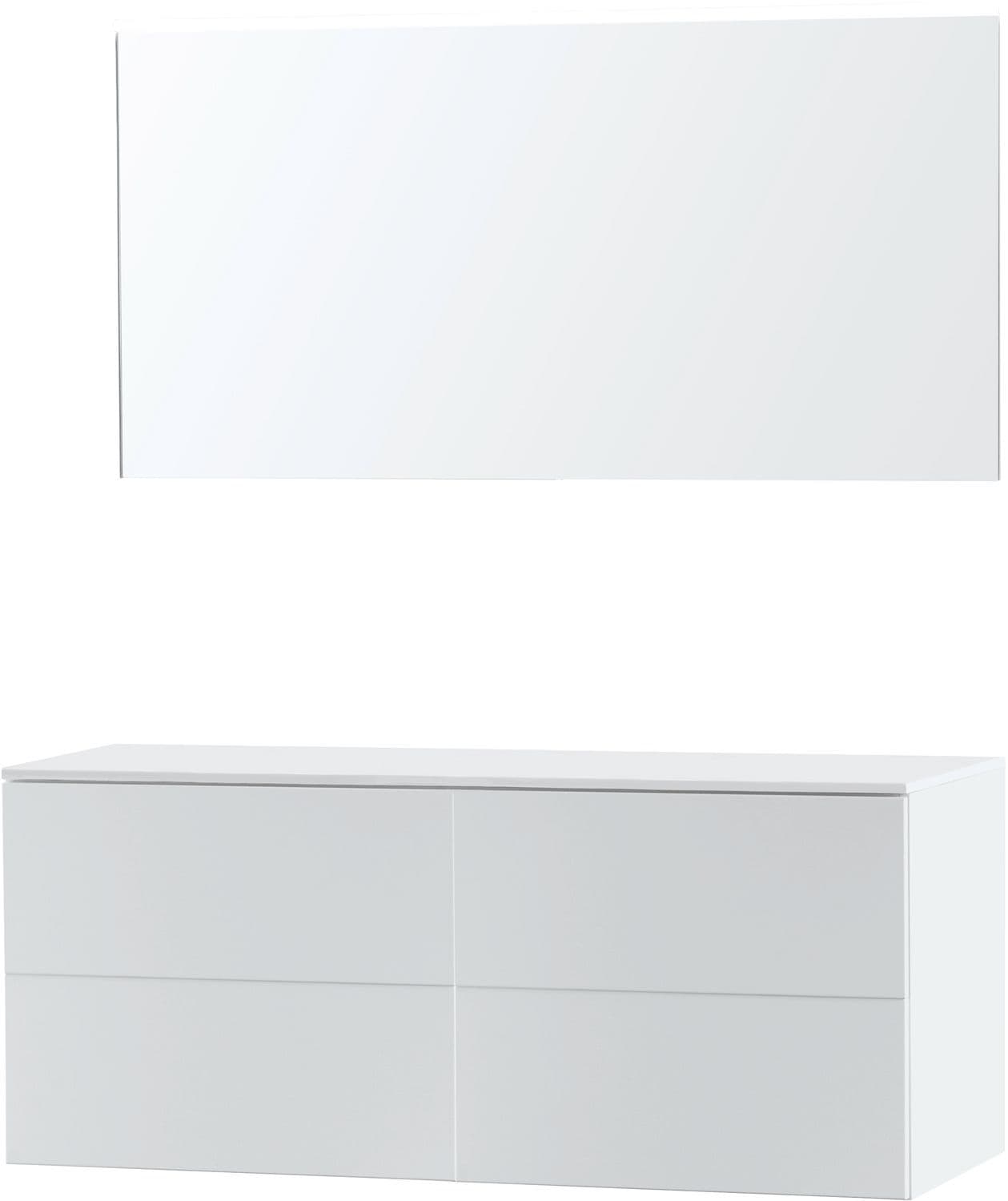 Meubel puro duo wit 140 Solid opbouw spiegel