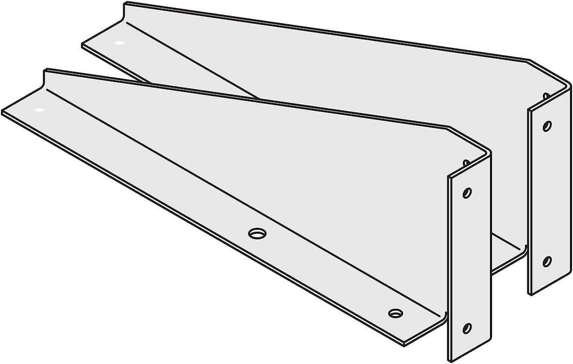 VOETSTUK (SET VAN 2 STUKS) VOOR RUG AAN RUG MONTAGE WANDKETEL ECOTEC IN CASCADE VAILLANT