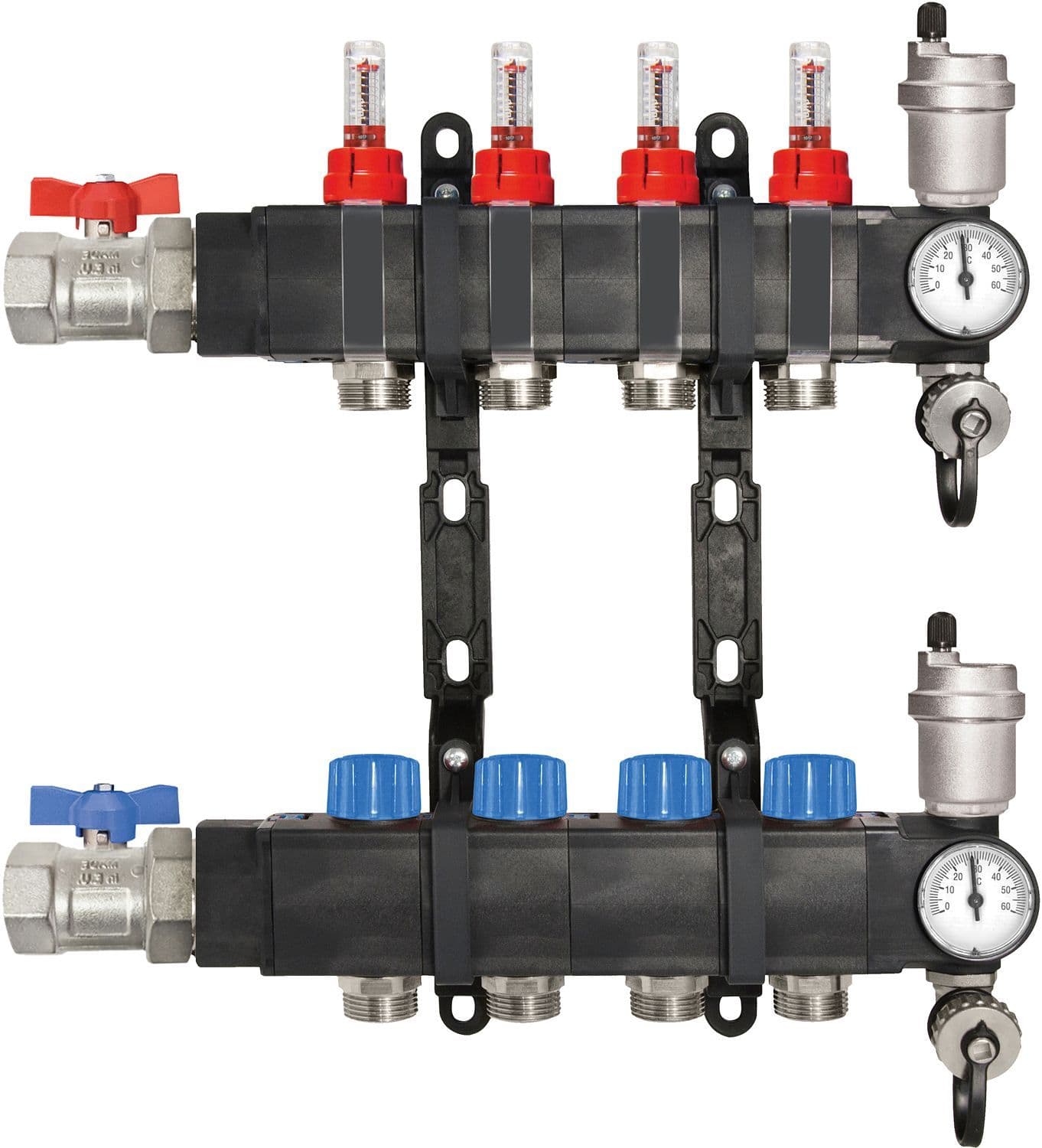 Collectorset kunststof compleet vloerverwarming d-floor 10 kringen 3/4" EK