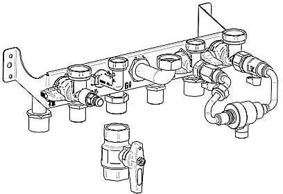 Hydraulische aansluitset met vuleenheid voor avanta plus +tzerra matic combi remeha