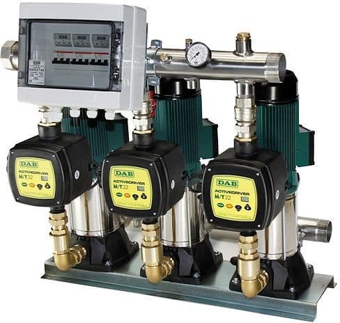 Drukverhoger met 3 pompen kvcx + active driver 35/120 Dab