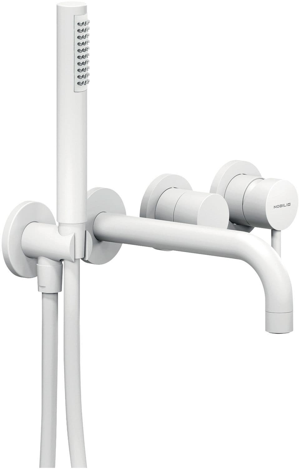 Set de finition Mitigeur bain 4TROUS mural live/velis nobili blanc mat