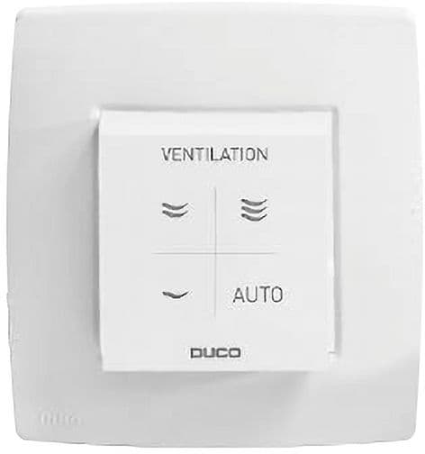 Bedieningsschakelaar rf/wired Duco wit/wit