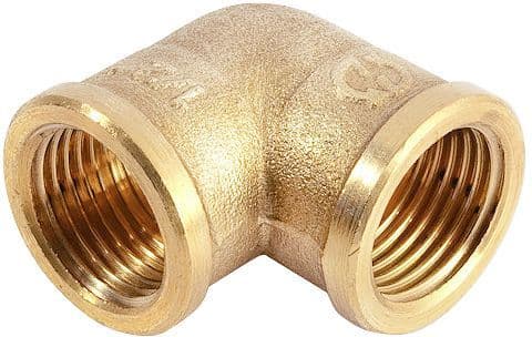 Messing draad elleboog 1/2"FF