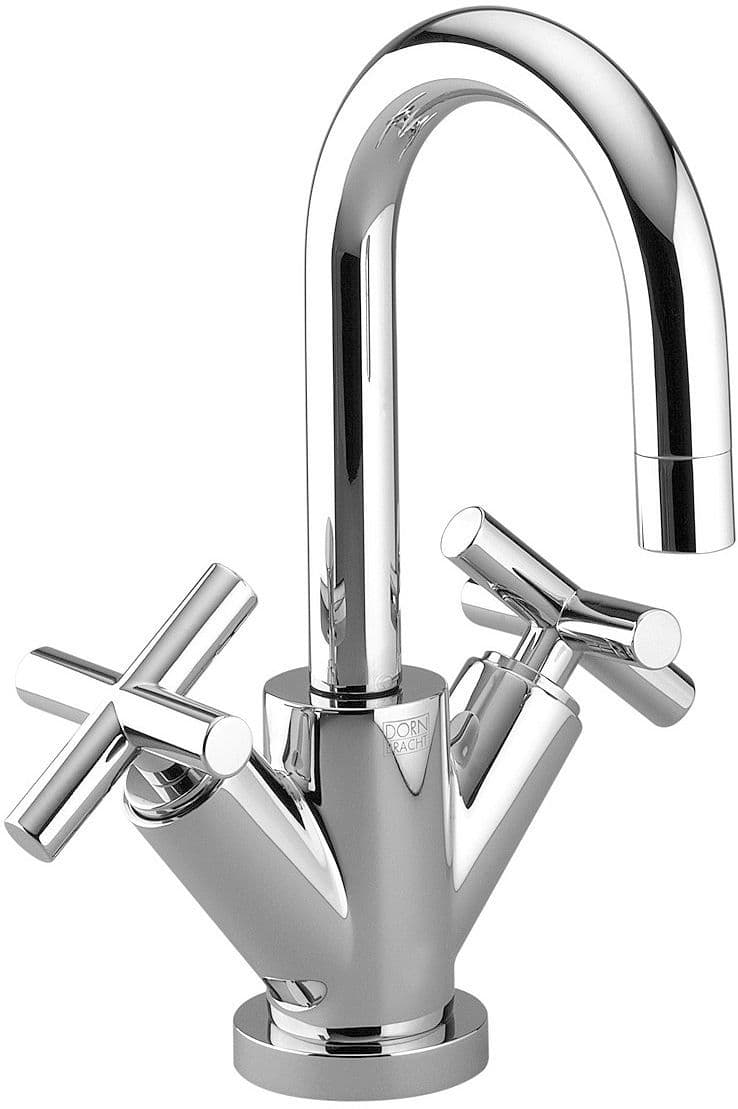 2GREEPSMENGKRAAN LAVABO TARA. DORNBRACHT SPRONG 165MM KRUISGREEP AUTOMATISCHE SLUITING CHROOM