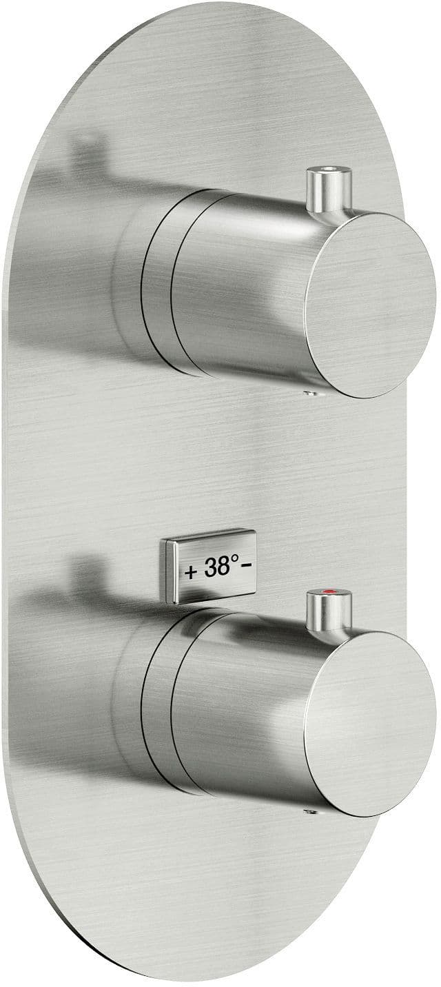Set de finition thermostat+inverseur live/velis nobili inox
