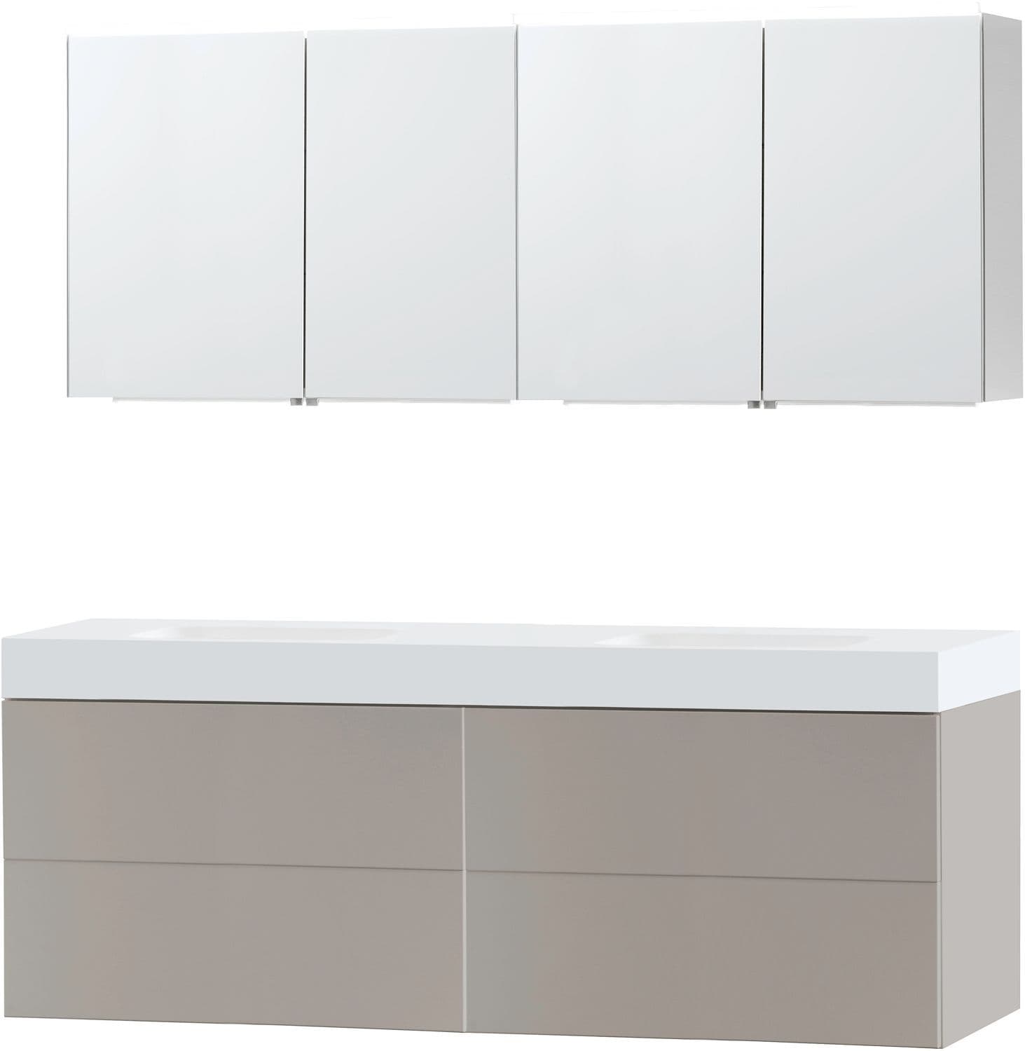 Meuble puro duo Gris 180 Solid puro Armoire toillette