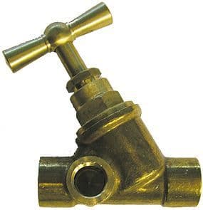 Koperen afsluitkraan KB met purgeur 28MM