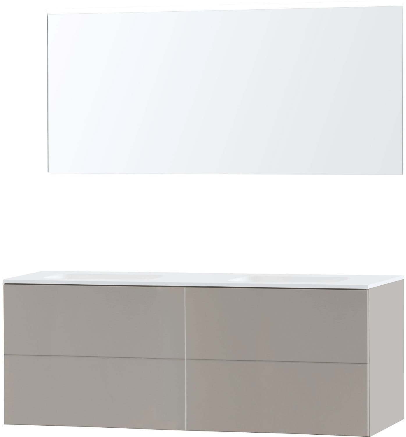 MEUBEL PURO DUO GRIJS 160 SOLID MOLTO SPIEGEL