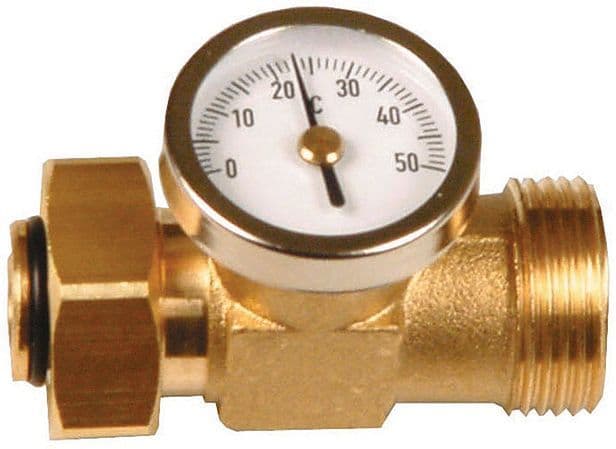 Thermometer v.retour m.ek aansluiting Henco vloerverwarming