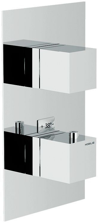 Set de finition thermostat+inverseur mia nobili chrome