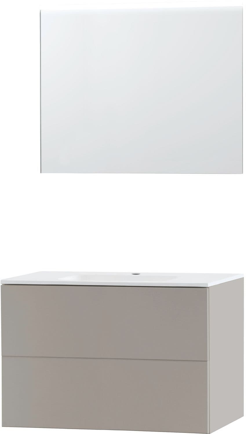 MEUBEL PURO SOLO GRIJS 90 KUNSTMARMER SPIEGEL