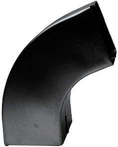 Zinken elleboog 100MM vierkant 72GR.