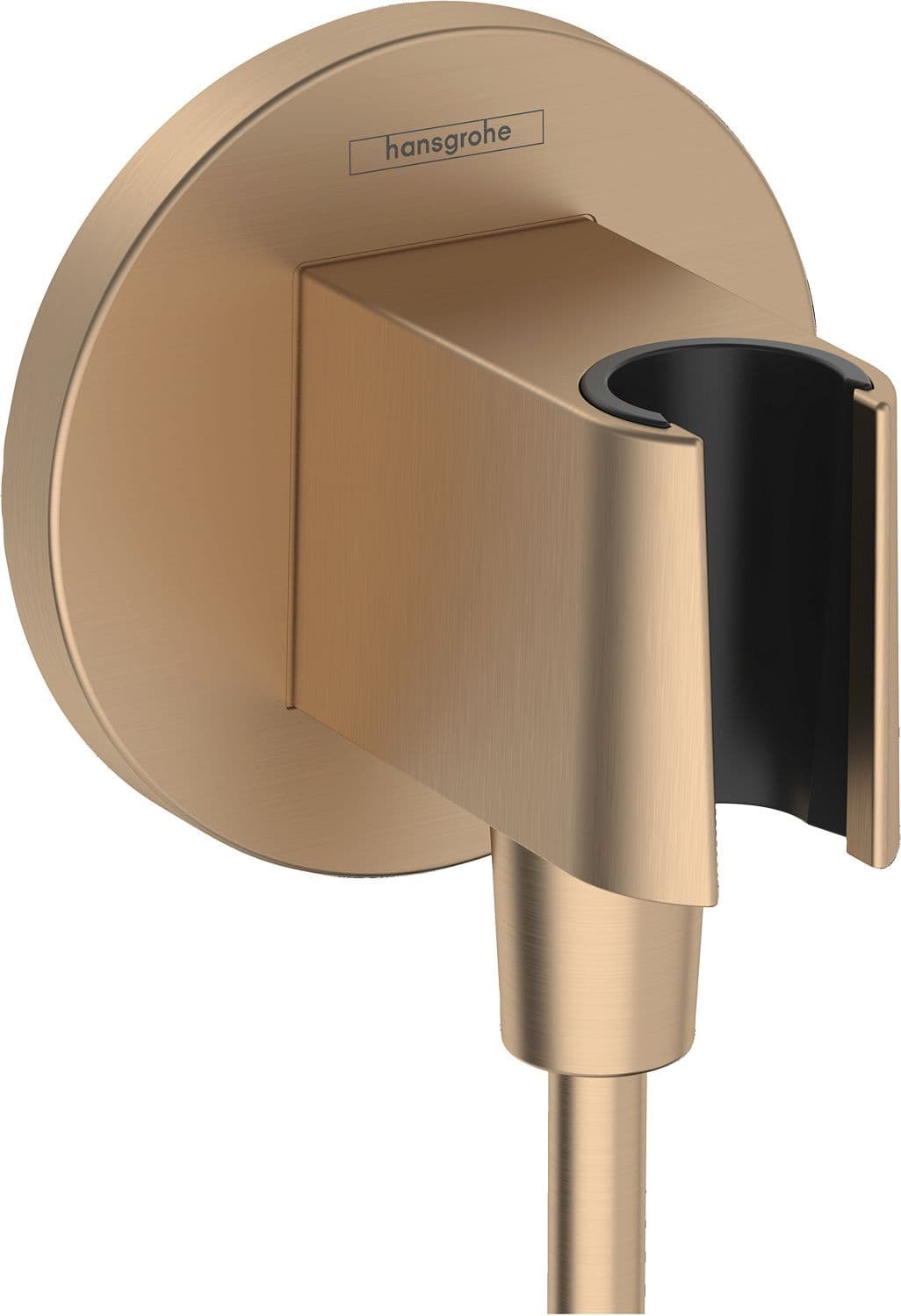 Aansluitbocht+houder FixFit Porter Hansgrohe brushed bronze