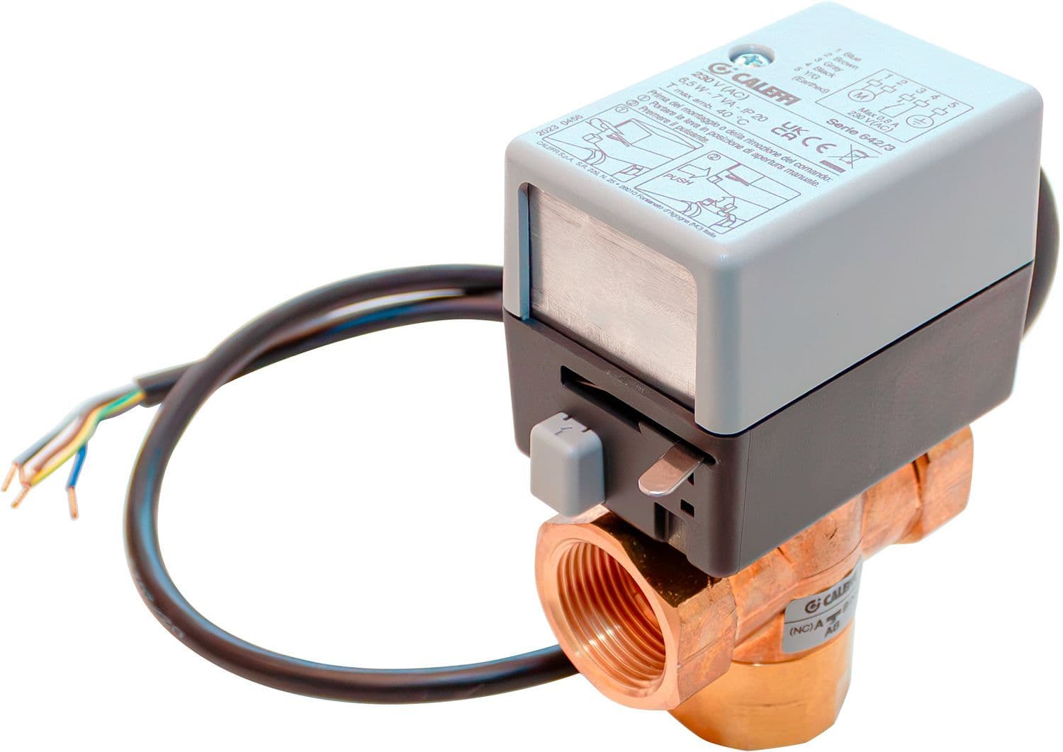 Caleffi zoneventiel 3 weg 4/4" 230V 2PUNTS
