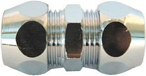 RACCORD DOUBLE SCHELL CHROME 10MM-10MM SERRAGE