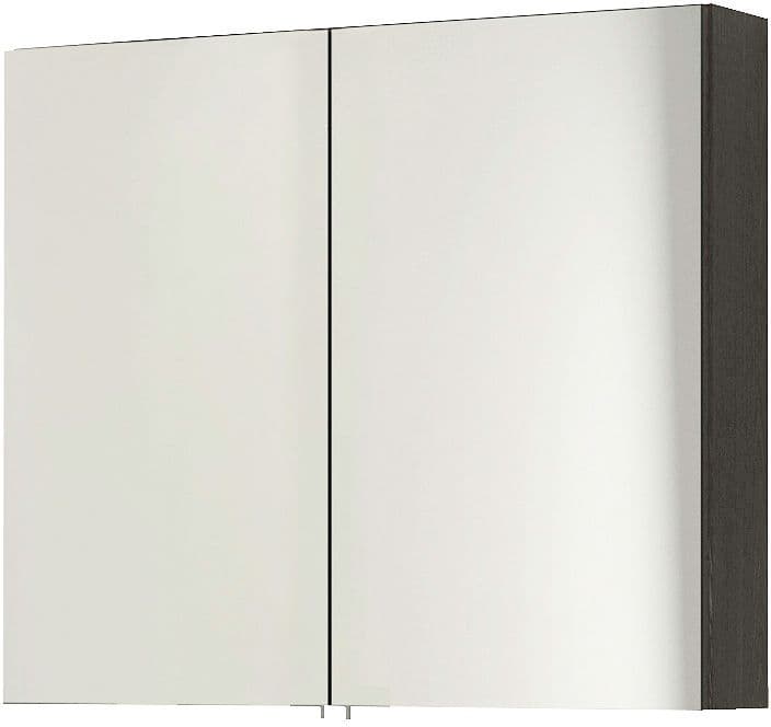 Spiegelkast form/cita 2DEUREN 80CM graphit eik