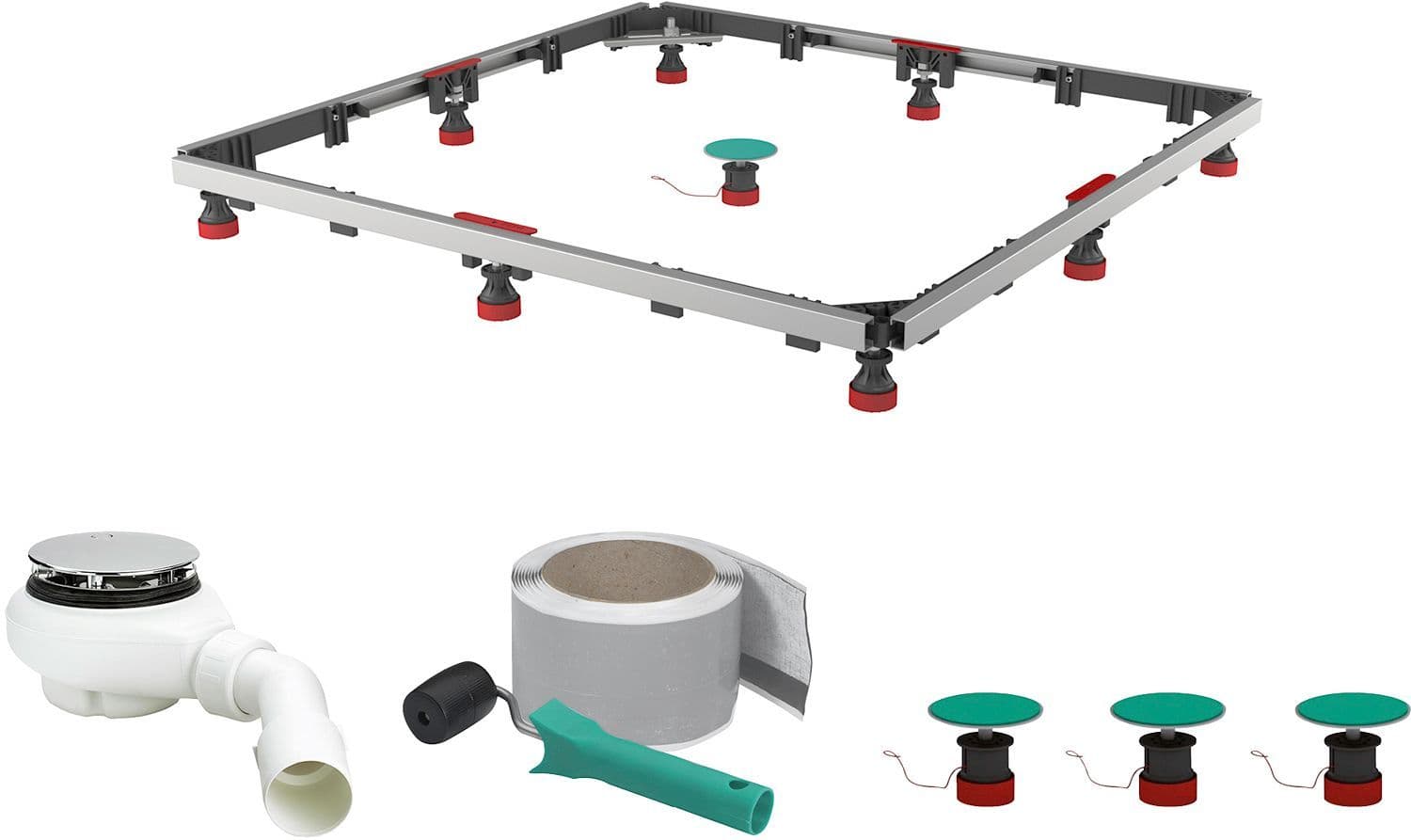 SET DE MONTAGE POUR DOUCHE MEPA MAX.120x120 8CM 38L/MIN