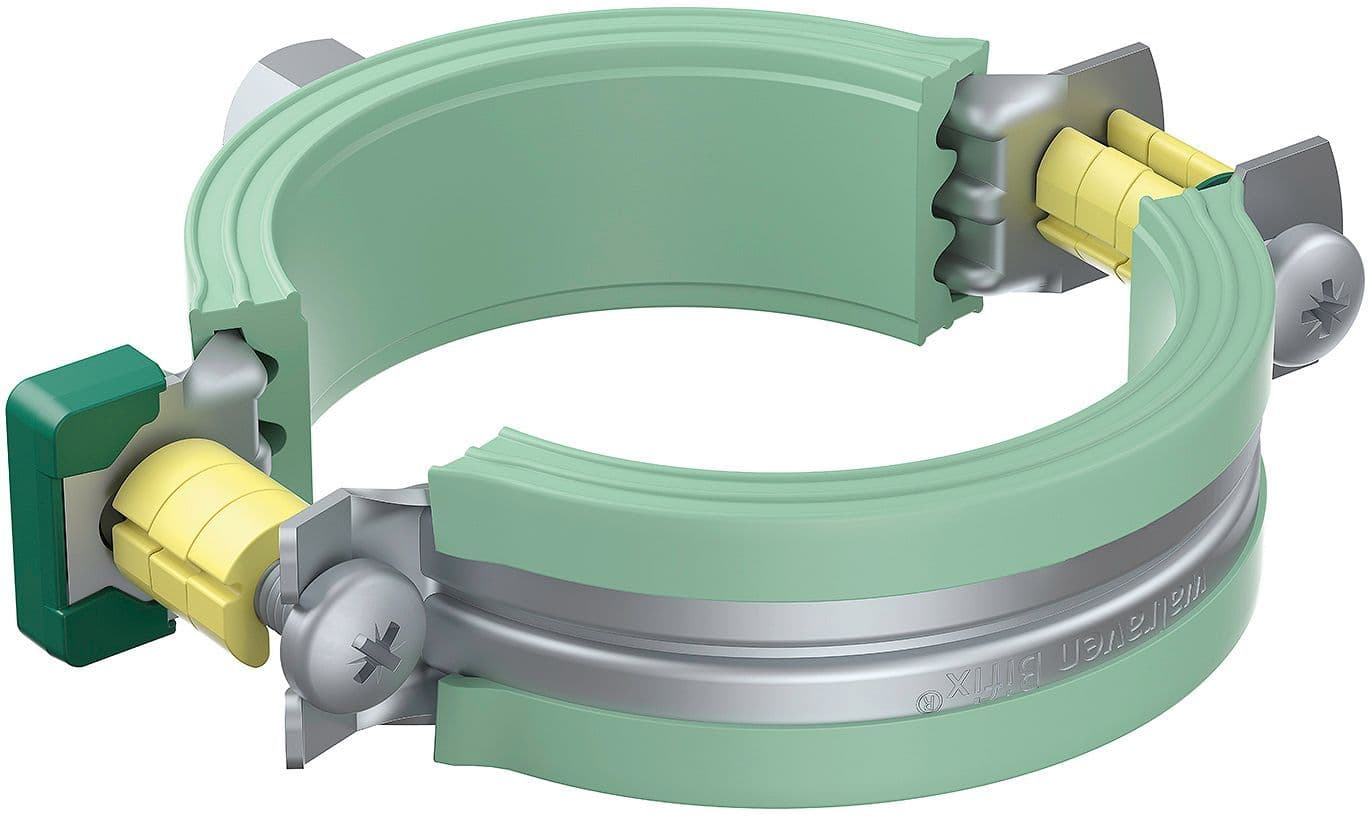 BIFIX5000 Beugel met geluidsisolatie voor kunststof afvoerbuis M8/10 32MM