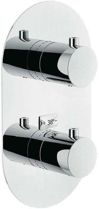Set de finition thermostat+inverseur live/velis nobili chrome