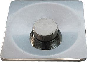 Straatplaat vierkant 1/2" chroom + aansluitset 3/4"M-1/2"M