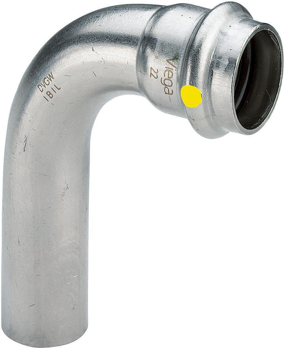 Elleboog 90°MF 15MM sanpress inox gas Viega