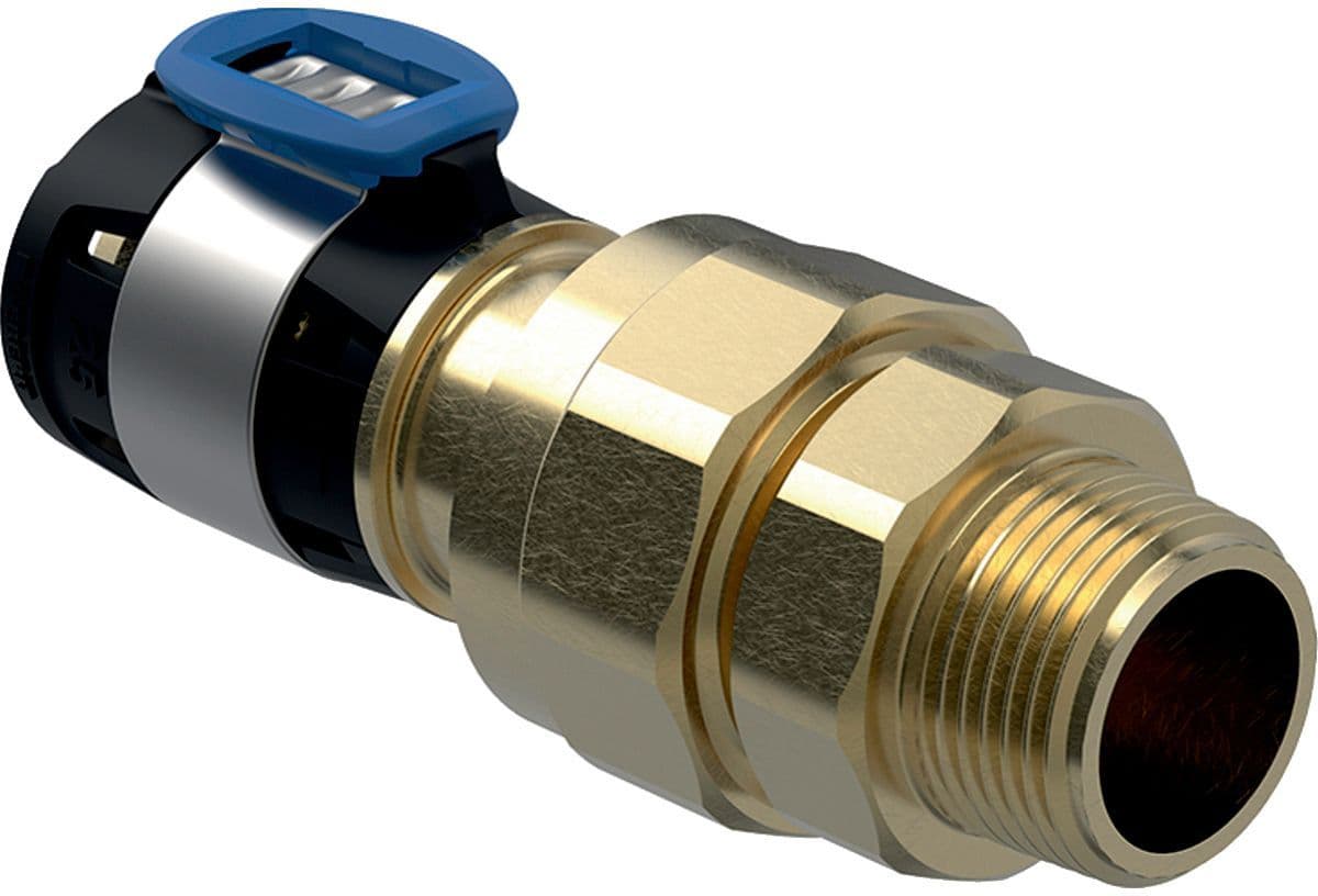 3-DELIGE Koppeling 20MM-1/2"M FlowFit Geberit