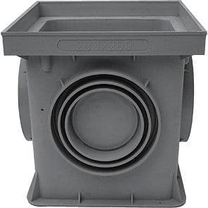 OPZETSTUK VOOR TOEZICHTPUT NICOLL GRIJS  20-20CM H20CM