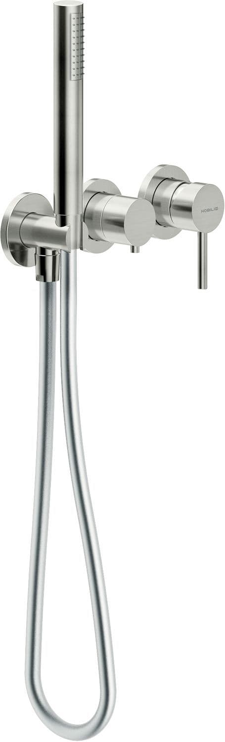 Afwerkset 3GATS mengkraan bad/douche muur live/velis nobili inox