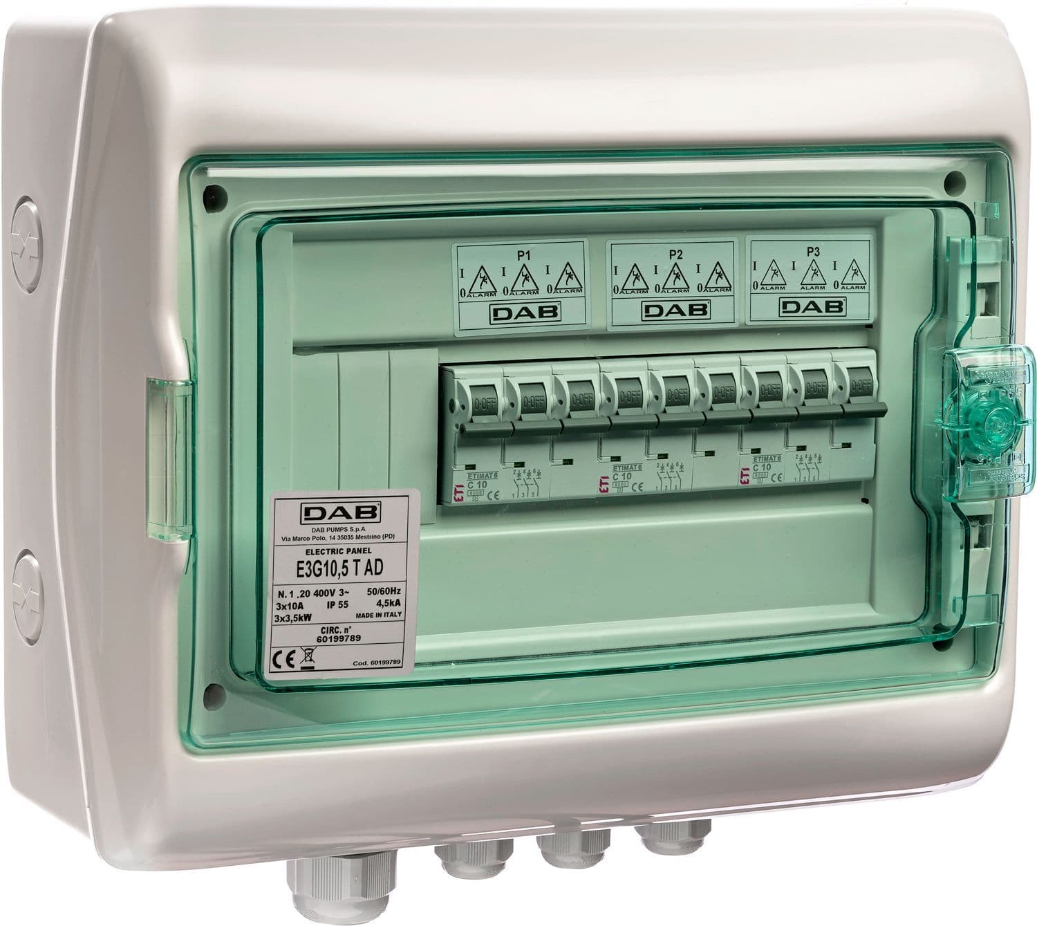 Schakelkast voor 3X Esybox max Dab 400V