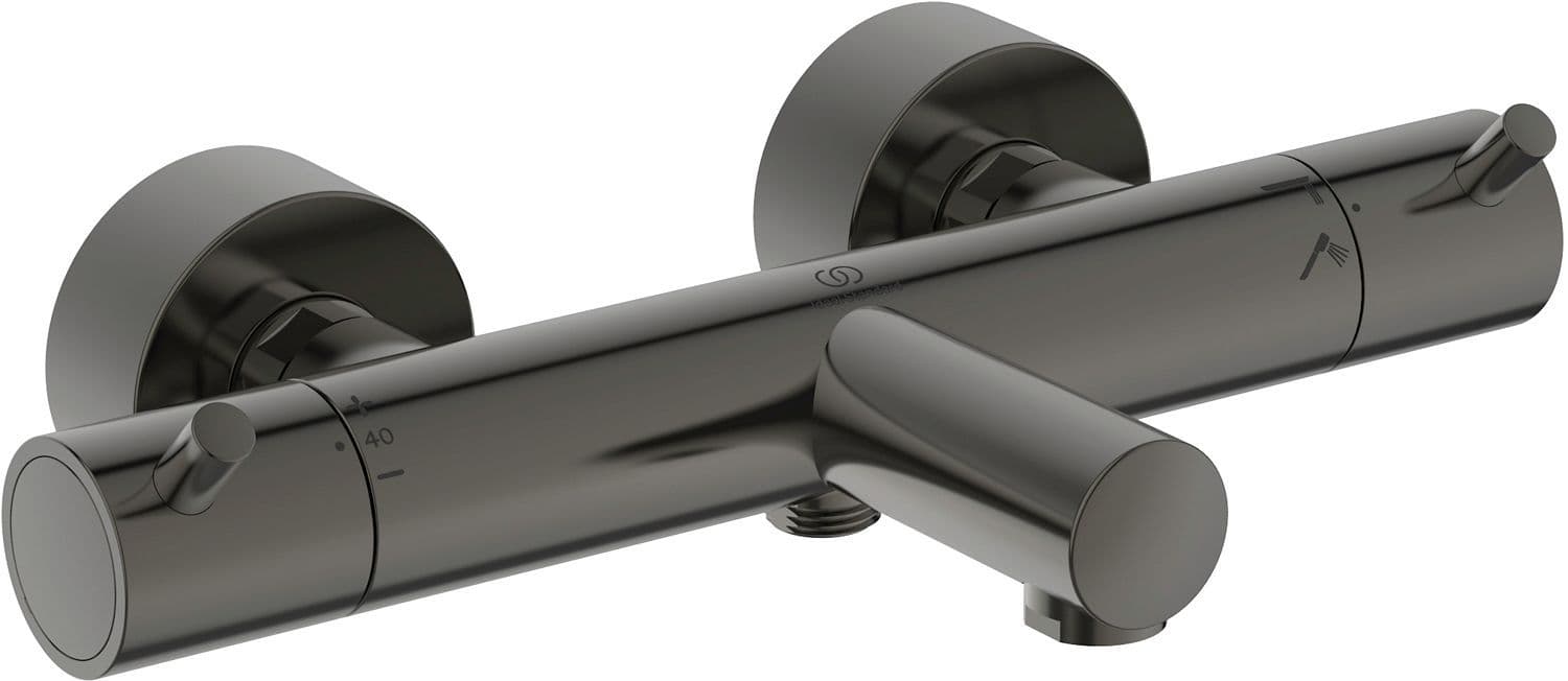 Thermostaat bad Ceratherm T125 Ideal Standard pin greep brushed gun metal