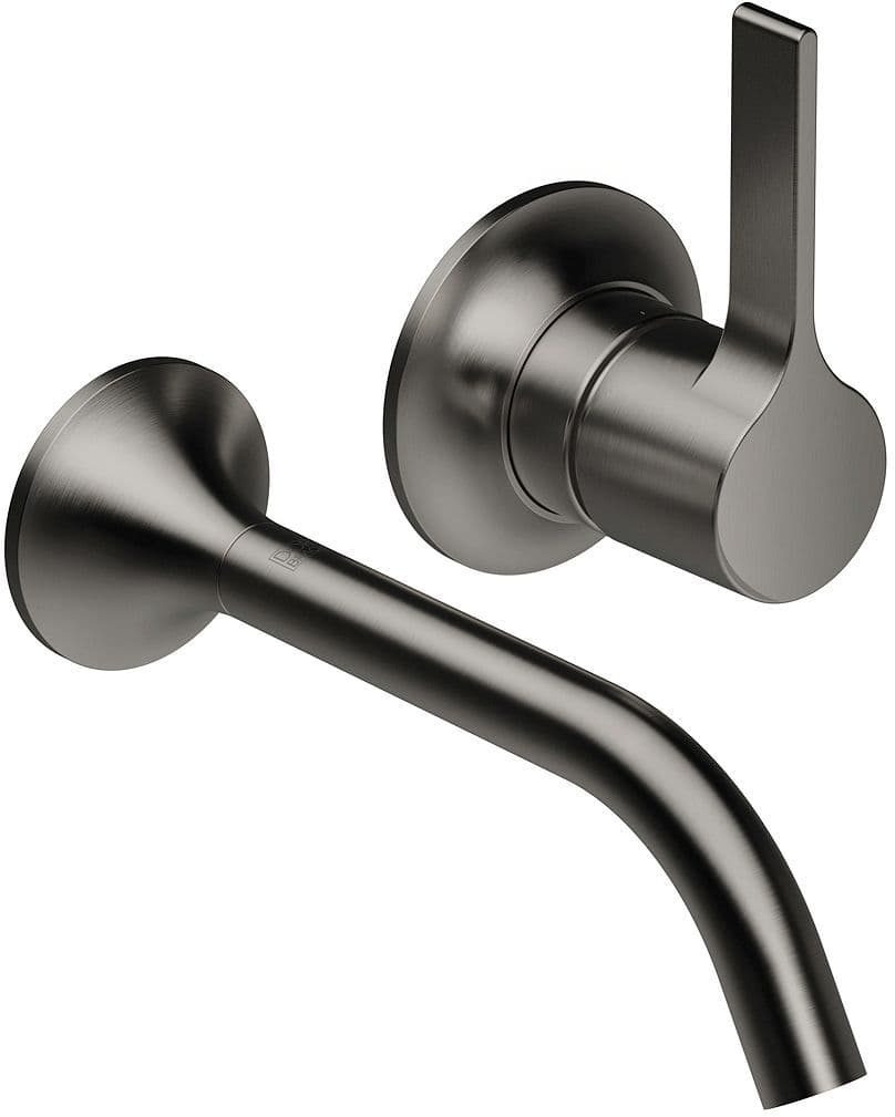 Set de finition mitigeur lavabo mural vaia dornbracht saillie 190MM dark platinum matt