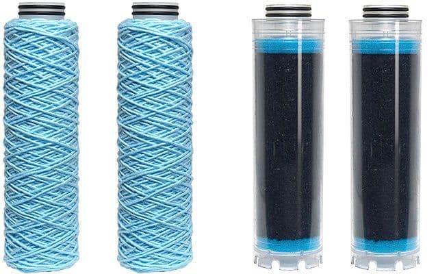 Filterkit met 2X fijn- en 2X actieve kool + dichtingen voor pluvio BWT >2015 +b'drain