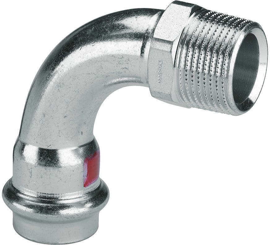 Elleboog 28MM 4/4"M prestabo Viega