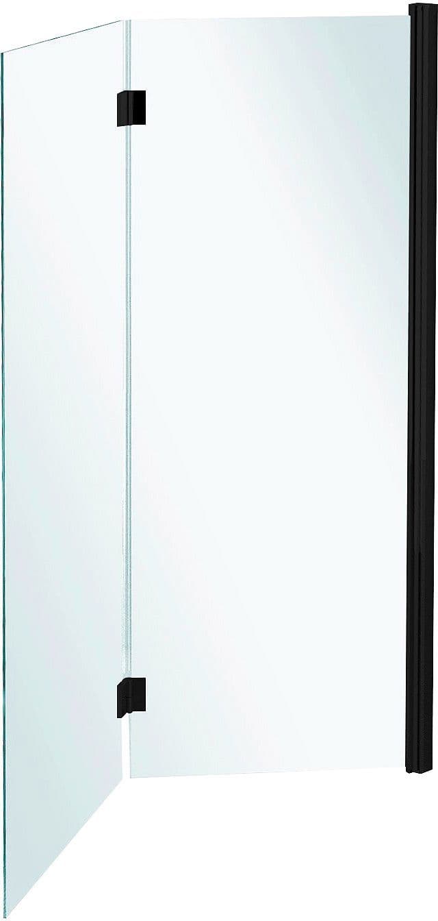 Pare-bain en 2 pieces swing 120-150 droite Noir mat-clair